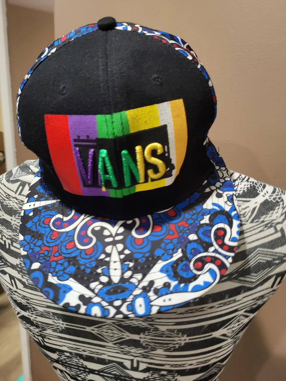 Vans Rainbow Logo Floral Snapback Hat